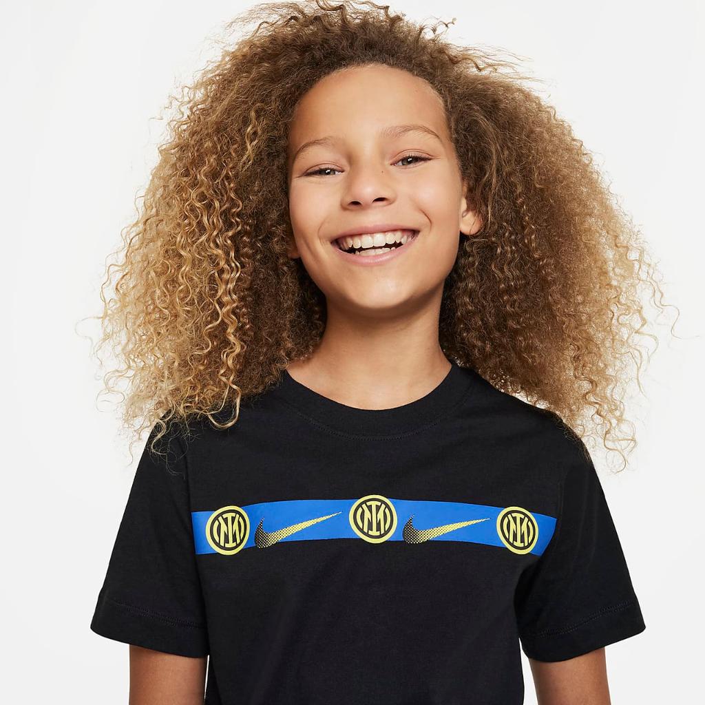 Inter Milan Big Kids&#039; Nike Soccer T-Shirt FD1109-010