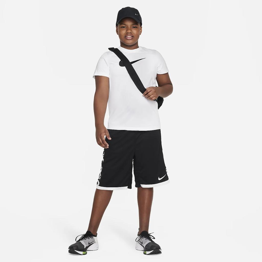 Nike Dri-FIT Big Kids&#039; (Boys&#039;) Training T-Shirt (Extended Size) FD1387-100