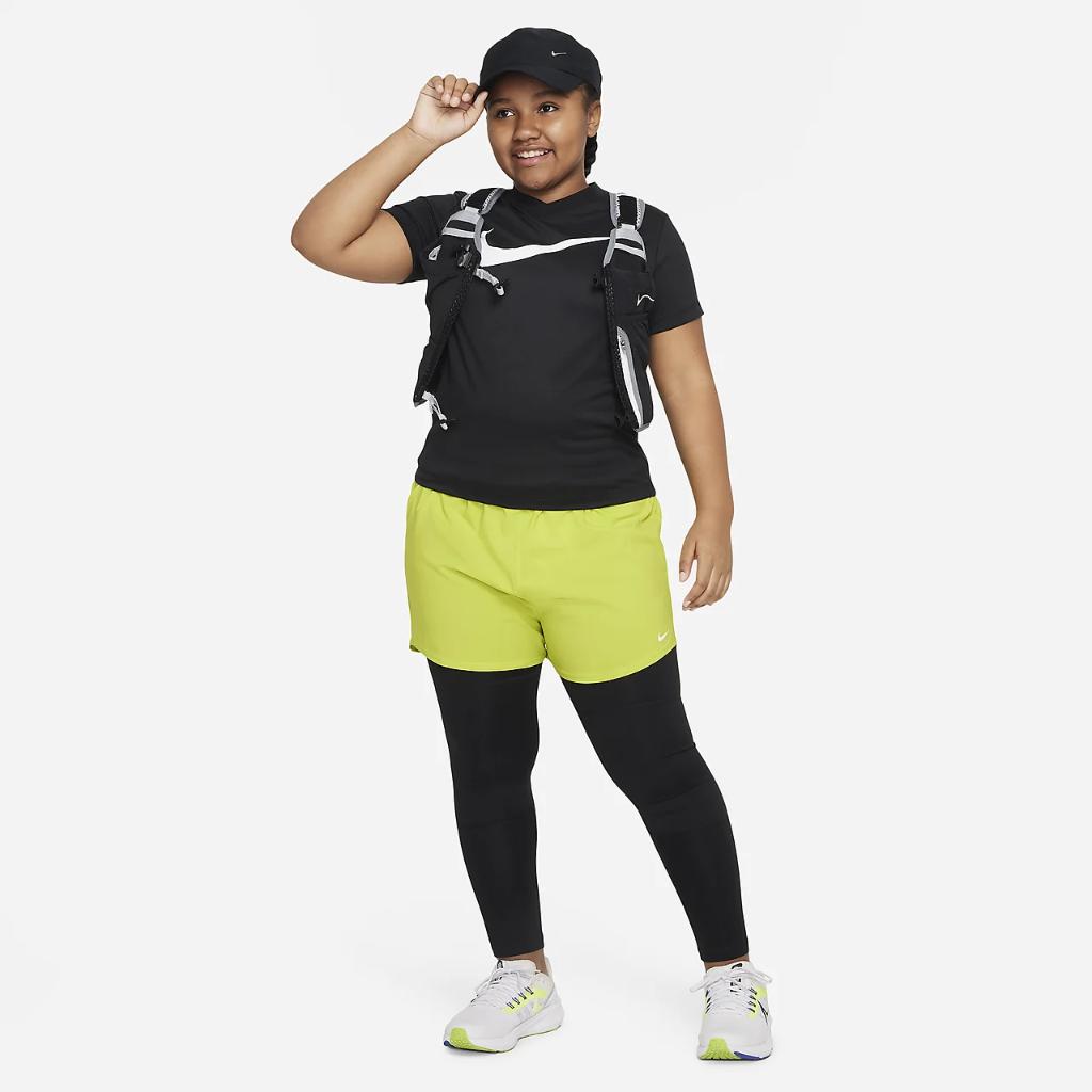 Nike Dri-FIT Legend Big Kids&#039; (Girls&#039;) V-Neck Training T-Shirt (Extended Size) FD1389-010