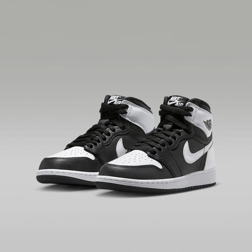 Air Jordan 1 High OG &quot;Black &amp; White&quot; Big Kids&#039; Shoes FD1437-010