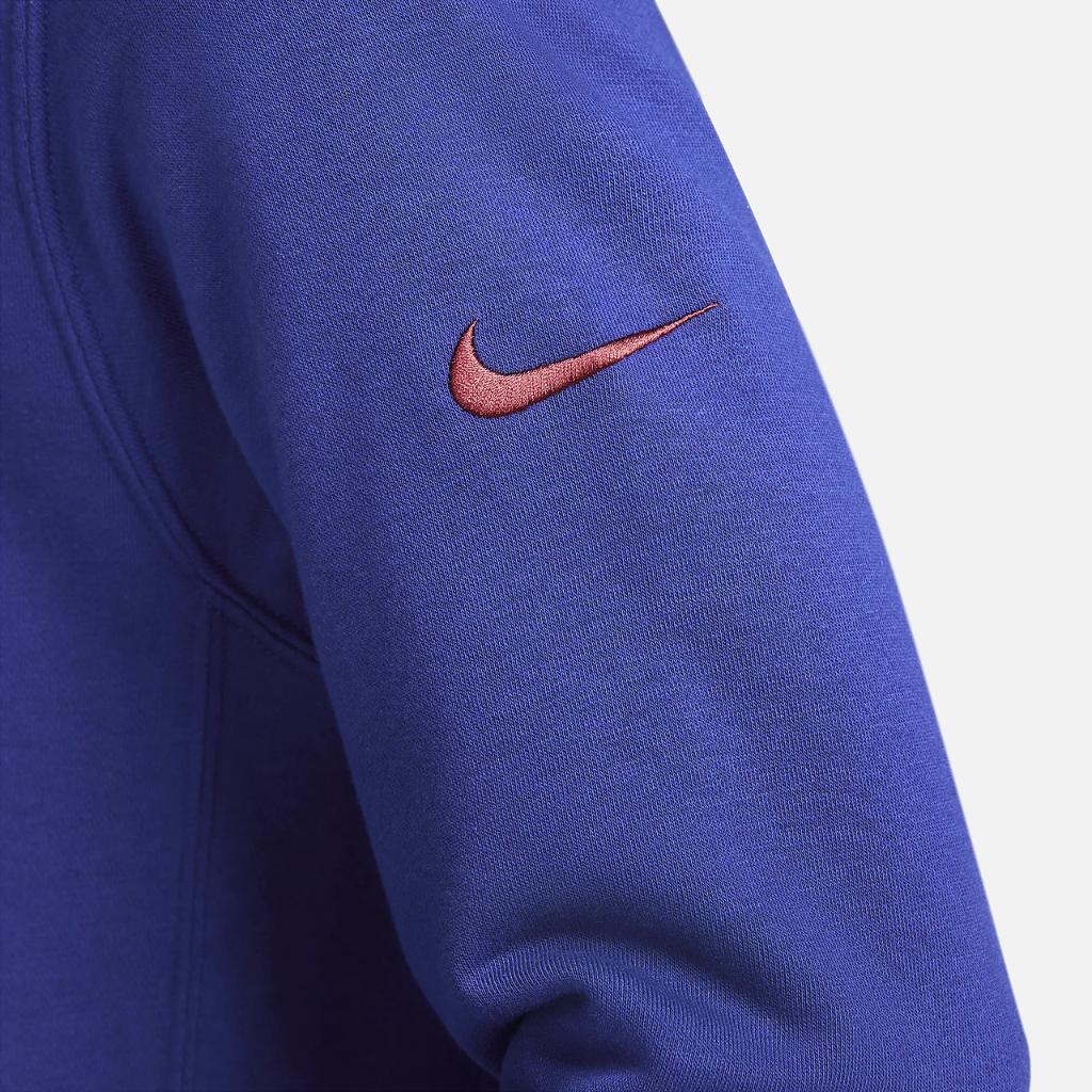 FC Barcelona Men&#039;s Nike French Terry Soccer Sweatshirt FD1443-455
