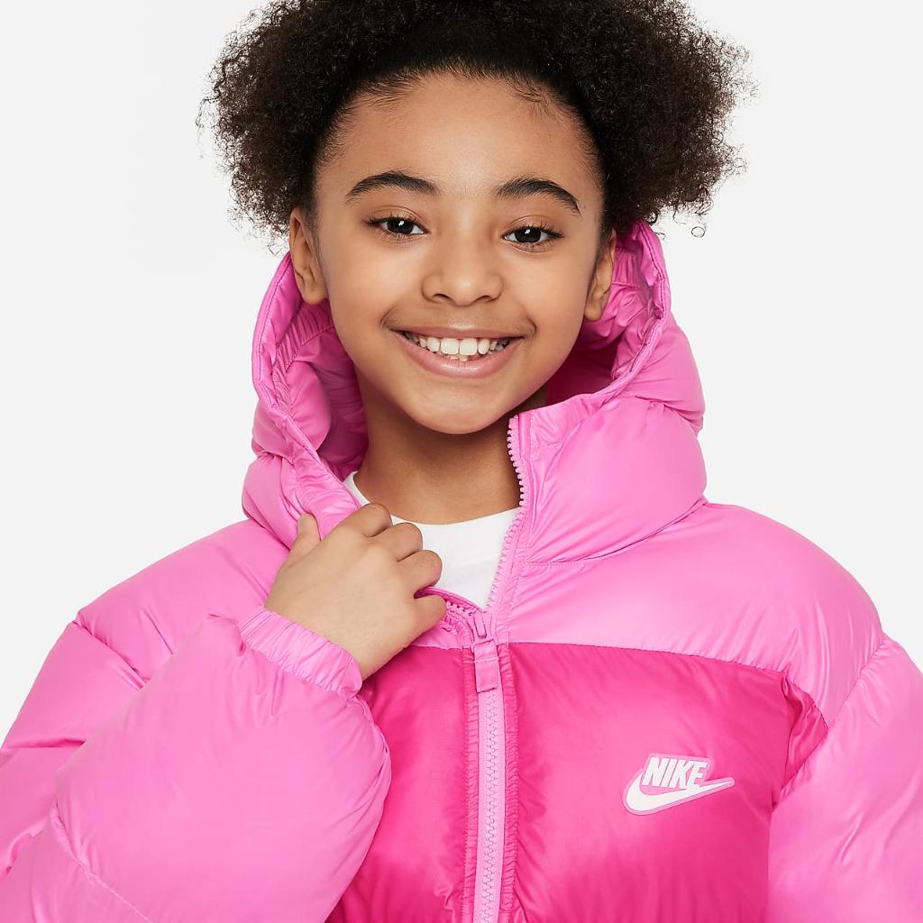 Nike Sportswear Heavyweight Synthetic Fill EasyOn Big Kids&#039; Therma-FIT Repel Loose Hooded Jacket FD2846-675