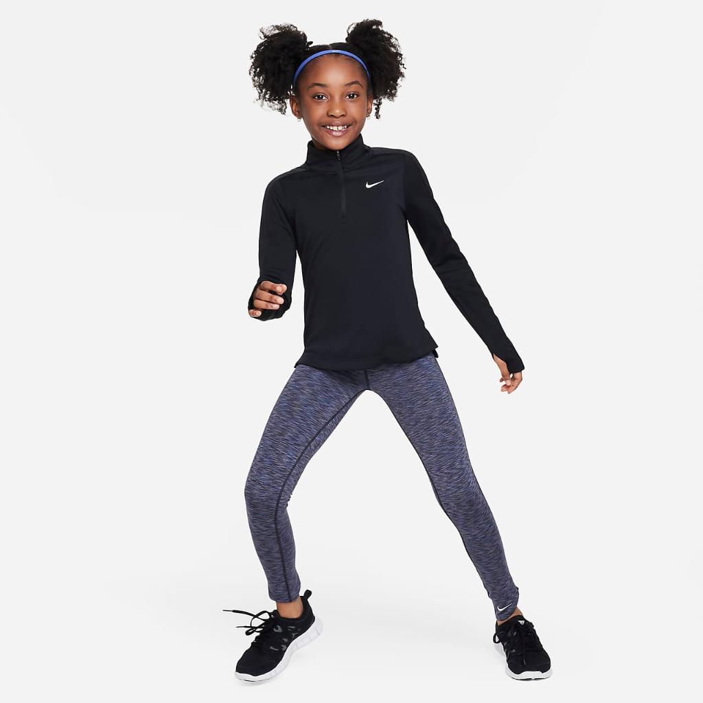 Nike Dri-FIT Big Kids&#039; (Girls&#039;) Long-Sleeve 1/2-Zip Top FD2853-010