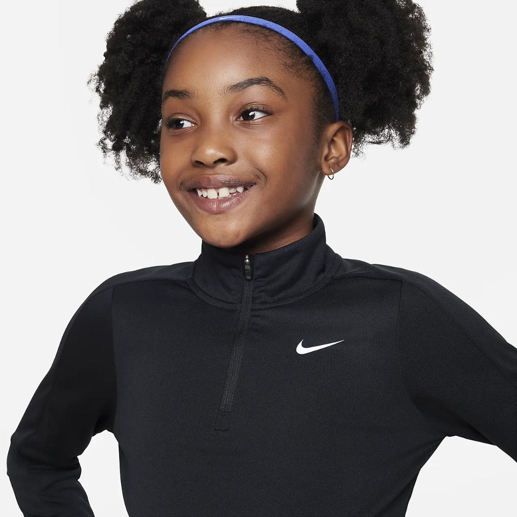 Nike Dri-FIT Big Kids&#039; (Girls&#039;) Long-Sleeve 1/2-Zip Top FD2853-010