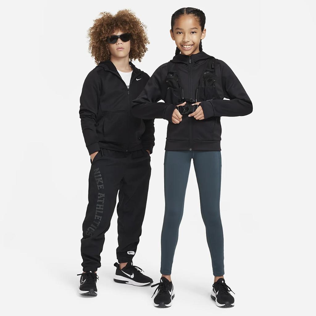 Nike Big Kids&#039; Therma-FIT Full-Zip Hoodie FD2861-010