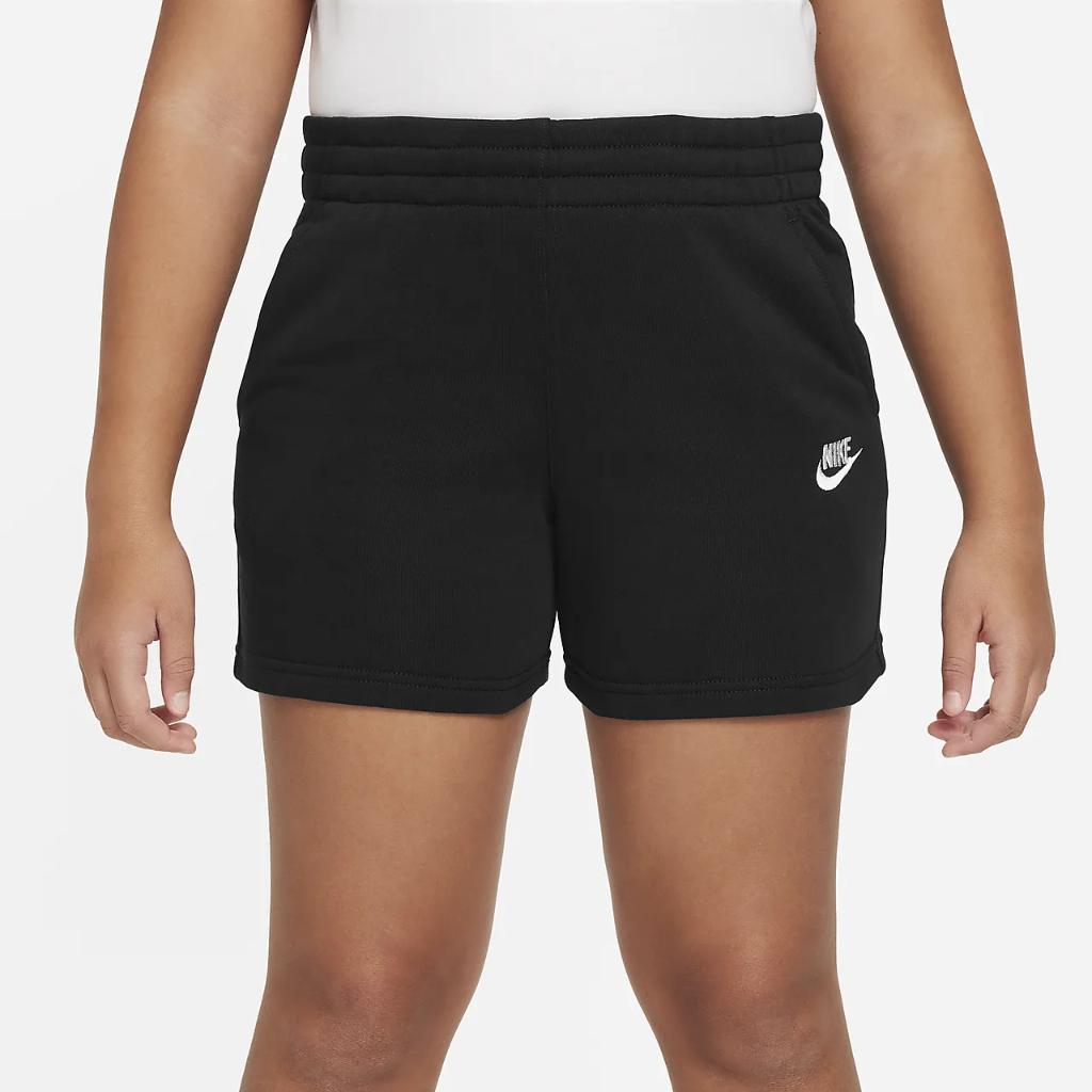 Nike Sportswear Club Fleece Big Kids&#039; (Girls&#039;) 5&quot; French Terry Shorts (Extended Size) FD2920-010