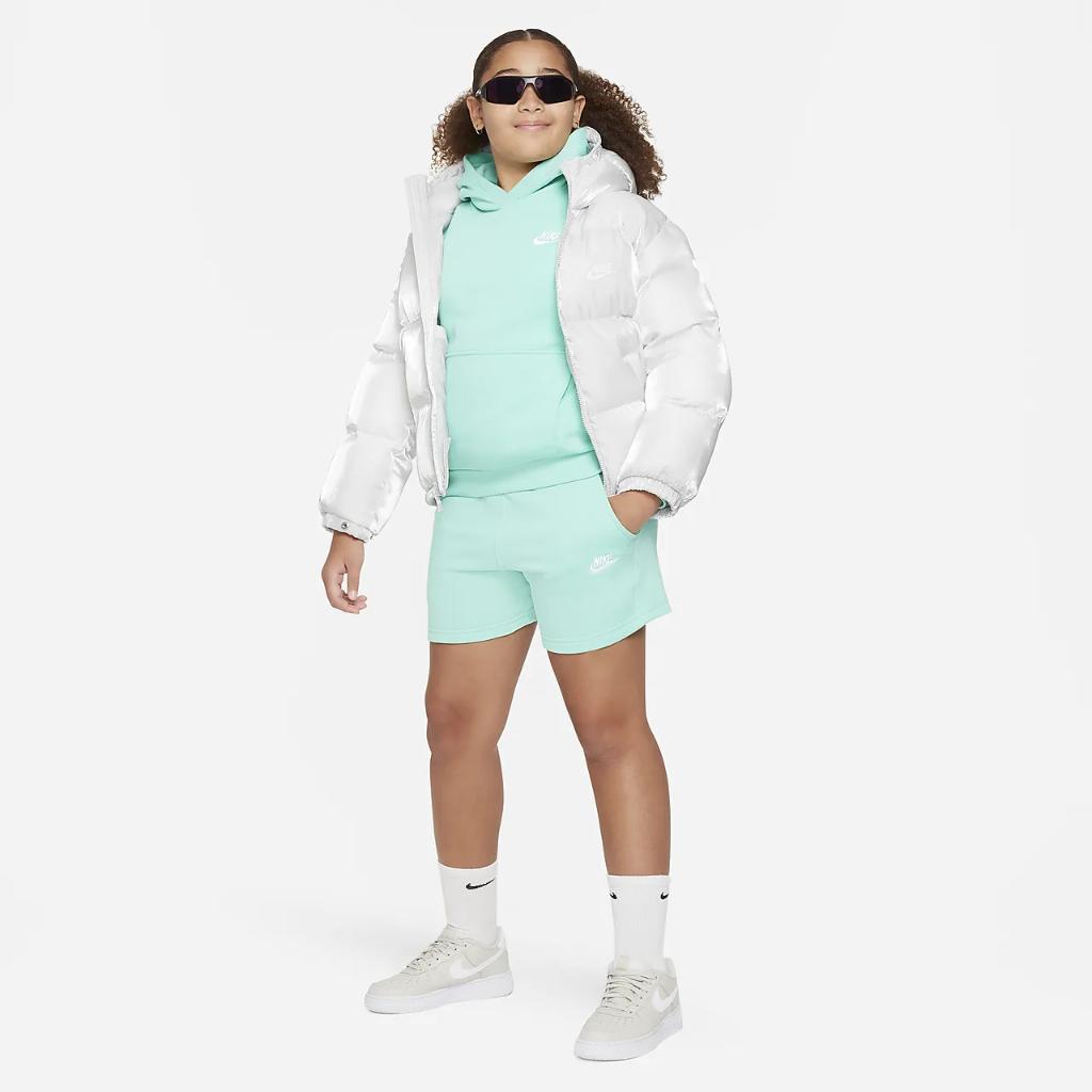 Nike Sportswear Club Fleece Big Kids&#039; (Girls&#039;) 5&quot; French Terry Shorts (Extended Size) FD2920-349