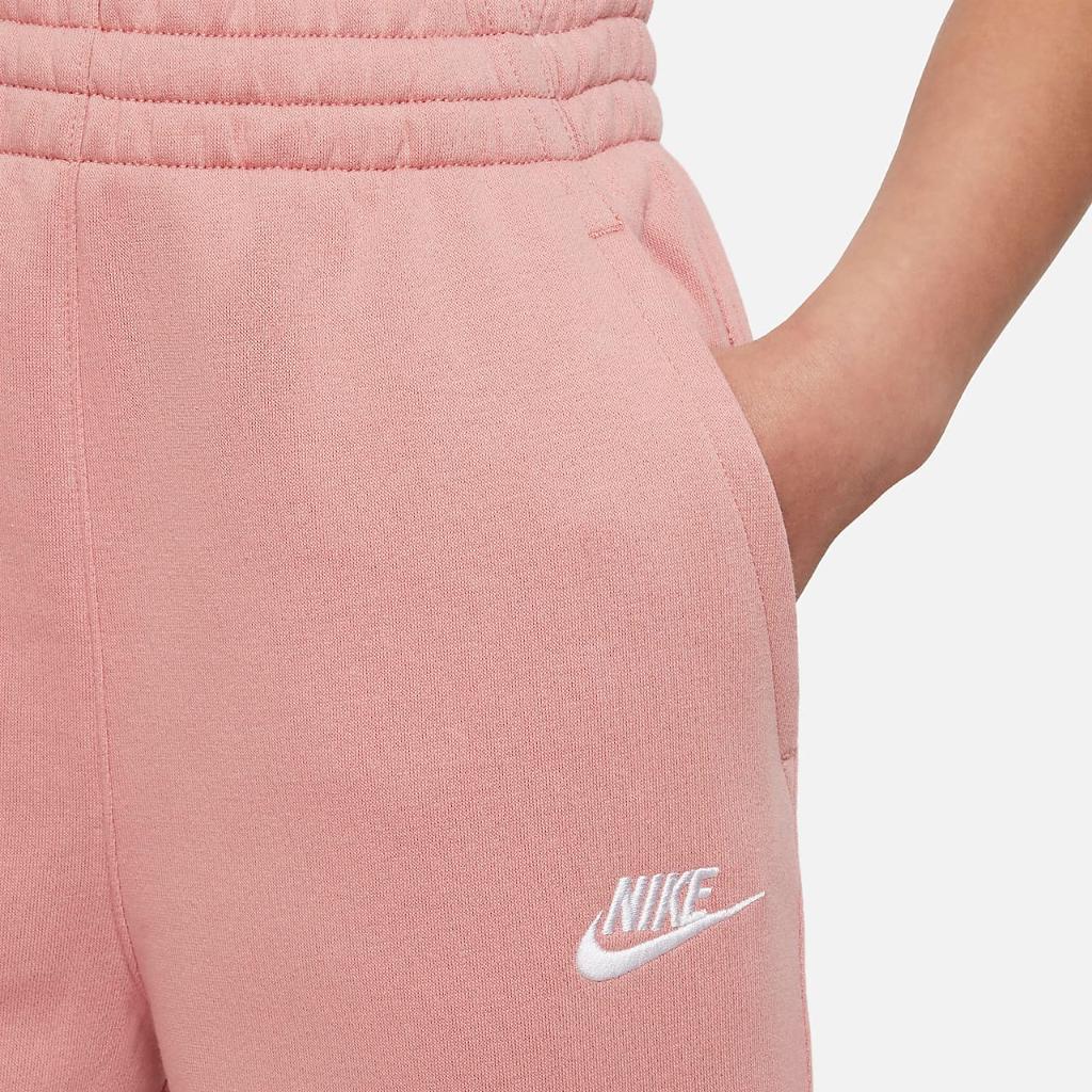 Nike Sportswear Club Fleece Big Kids&#039; (Girls&#039;) High-Waisted Fitted Pants FD2921-618