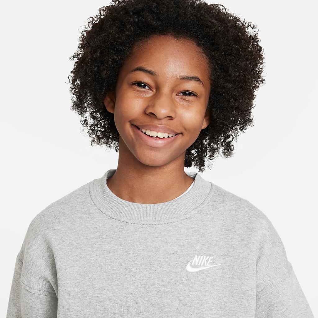 Nike Sportswear Club Fleece Big Kids&#039; (Girls&#039;) Oversized Sweatshirt FD2923-063