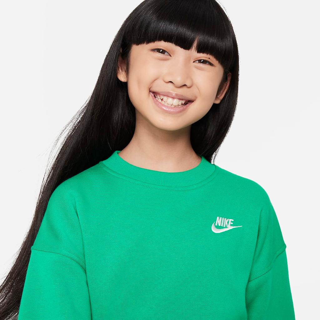 Nike Sportswear Club Fleece Big Kids&#039; (Girls&#039;) Oversized Sweatshirt FD2923-324