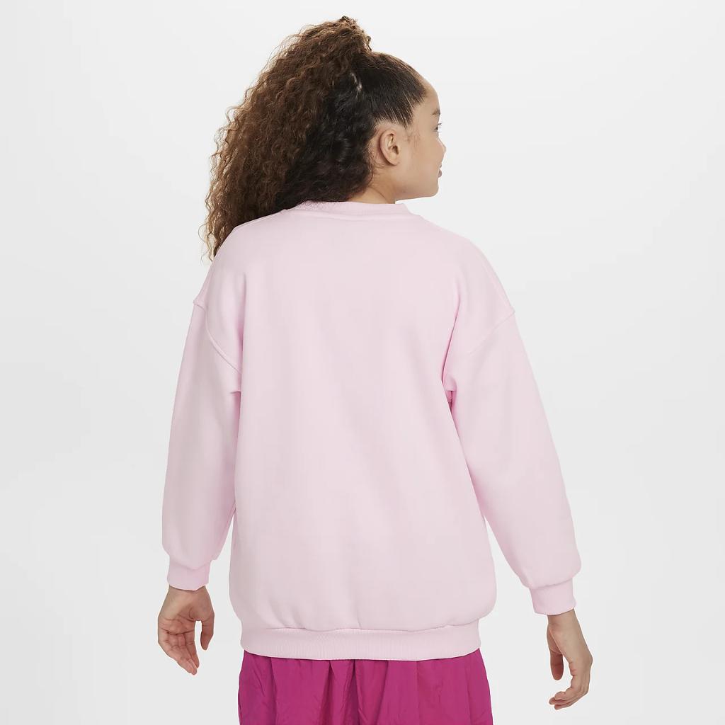 Nike Sportswear Club Fleece Big Kids&#039; (Girls&#039;) Oversized Sweatshirt FD2923-663