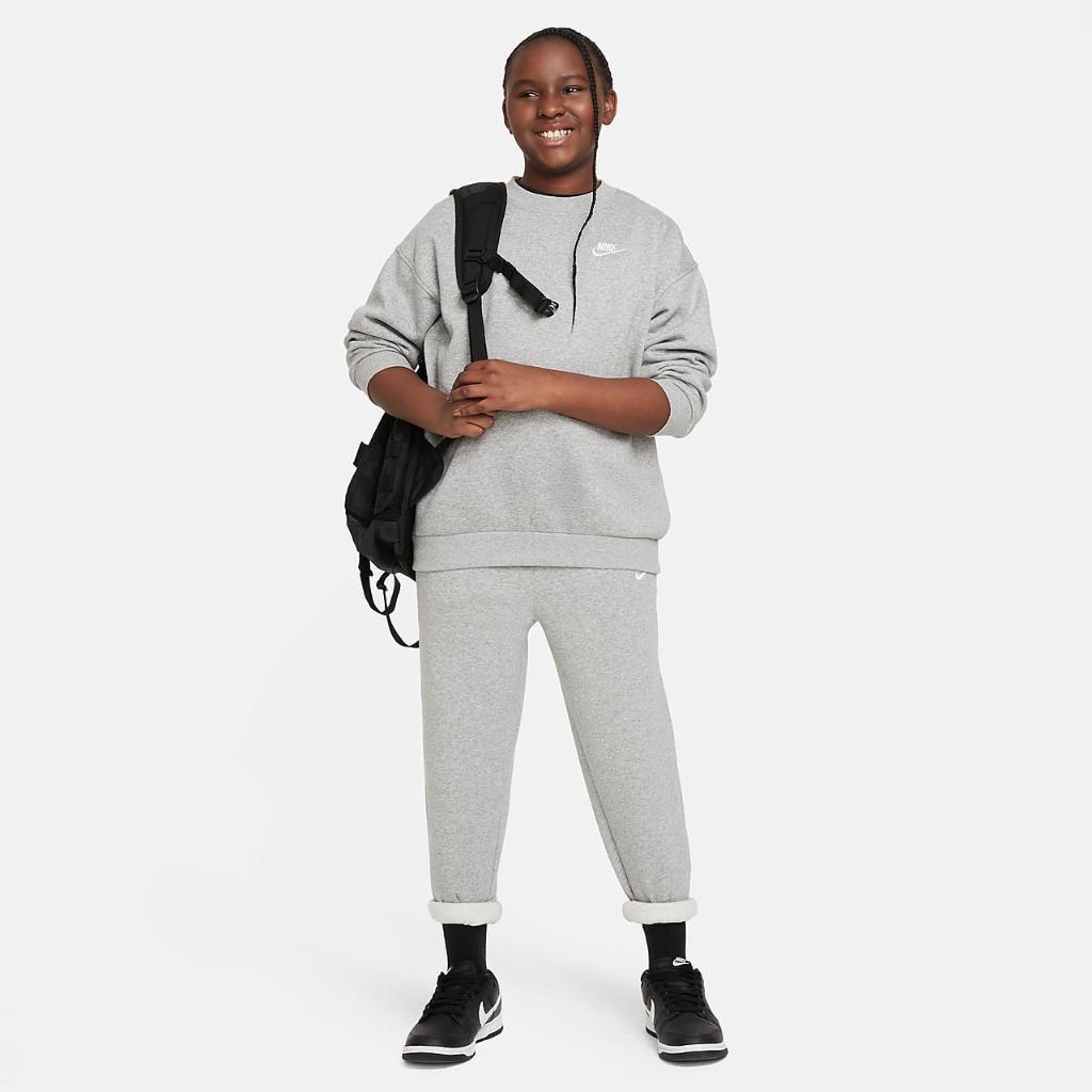 Nike Sportswear Club Fleece Big Kids&#039; (Girls&#039;) Oversized Sweatshirt (Extended Size) FD2924-063