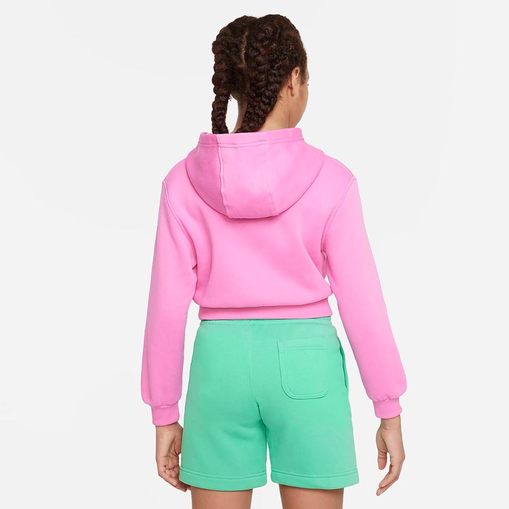 Nike Sportswear Club Fleece Big Kids&#039; (Girls&#039;) Crop Hoodie FD2925-675