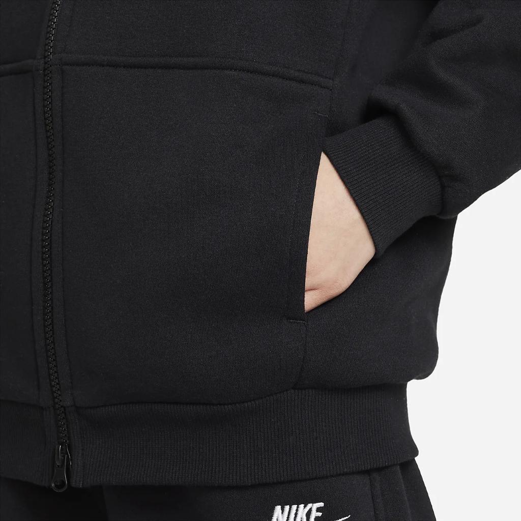 Nike Sportswear Club Fleece Big Kids&#039; (Girls&#039;) Oversized Full-Zip Hoodie FD2931-010