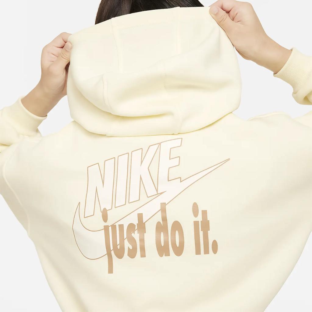 Nike Sportswear Club Fleece Big Kids&#039; (Girls&#039;) Oversized Cropped Hoodie FD2936-113