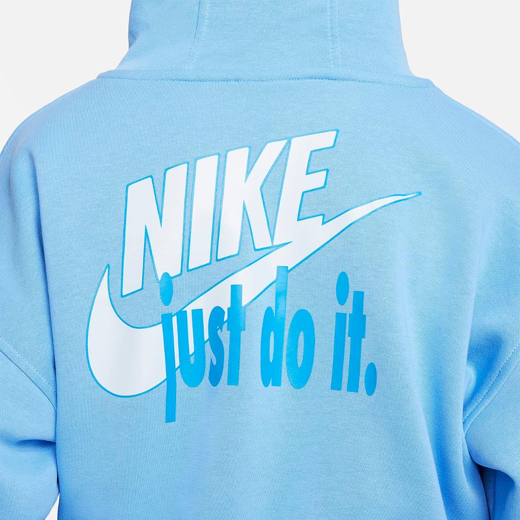 Nike Sportswear Club Fleece Big Kids&#039; (Girls&#039;) Oversized Cropped Hoodie FD2936-412