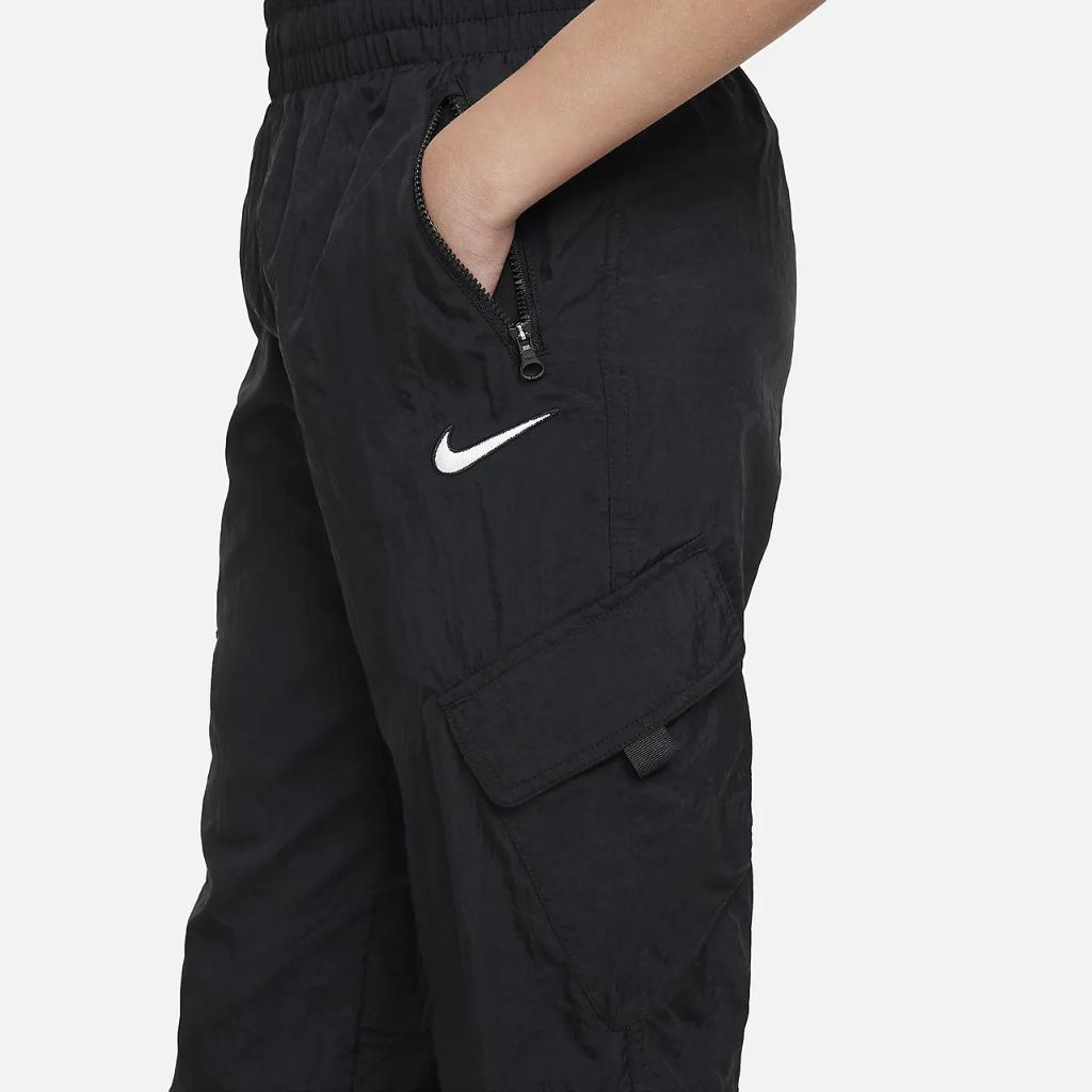 Nike Sportswear Big Kids&#039; (Girls&#039;) High-Waisted Woven Cargo Pants FD2951-010