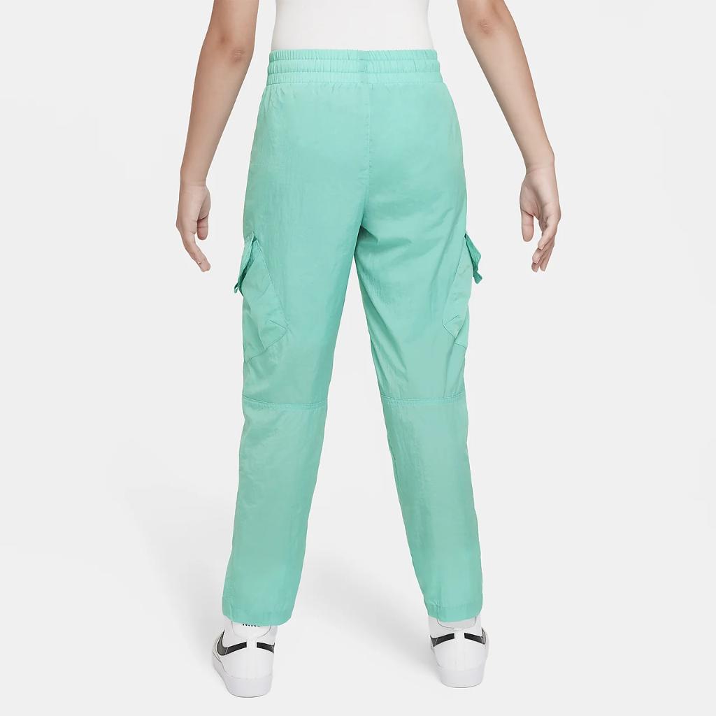 Nike Sportswear Big Kids&#039; (Girls&#039;) High-Waisted Woven Cargo Pants FD2951-317