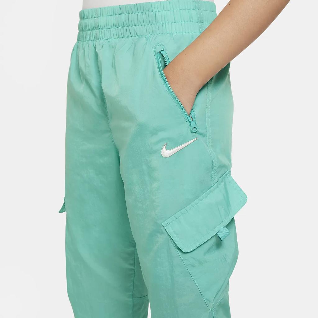 Nike Sportswear Big Kids&#039; (Girls&#039;) High-Waisted Woven Cargo Pants FD2951-317