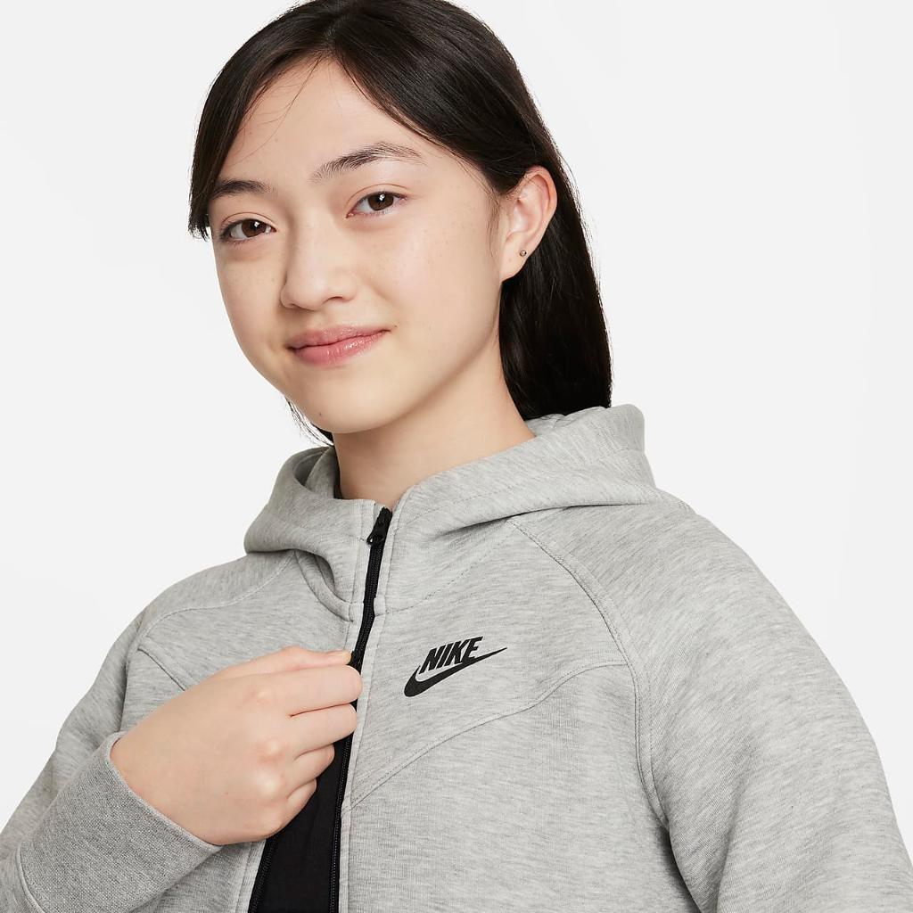 Nike Sportswear Tech Fleece Big Kids&#039; (Girls&#039;) Full-Zip Hoodie FD2979-063