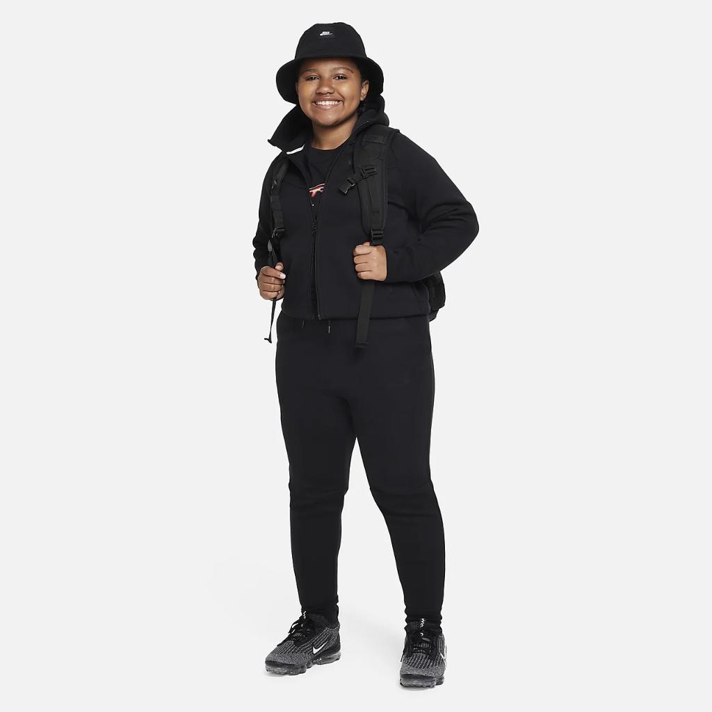 Nike Sportswear Tech Fleece Big Kids&#039; (Girls&#039;) Full-Zip Hoodie (Extended Size) FD2980-010