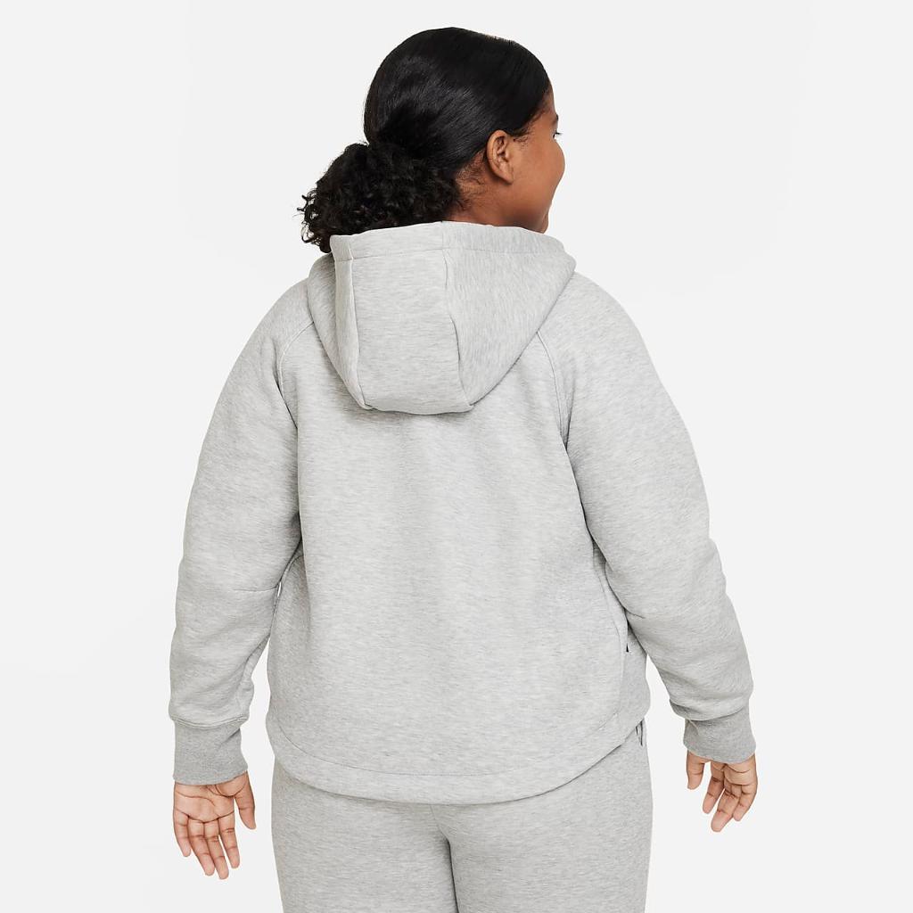 Nike Sportswear Tech Fleece Big Kids&#039; (Girls&#039;) Full-Zip Hoodie (Extended Size) FD2980-063