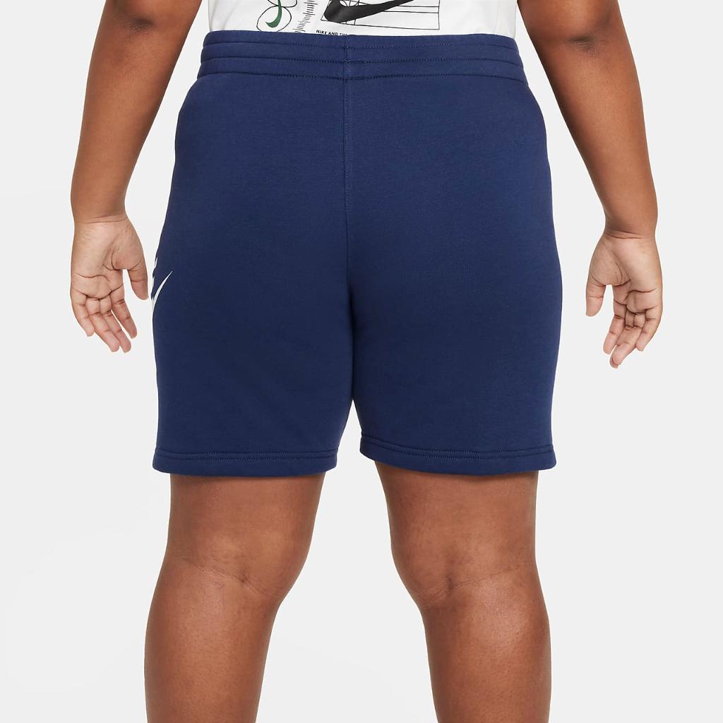Nike Sportswear Club Fleece Big Kids&#039; French Terry Shorts (Extended Size) FD2998-410