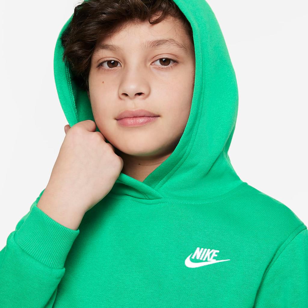 Nike Sportswear Club Fleece Big Kids&#039; Pullover Hoodie FD3000-324