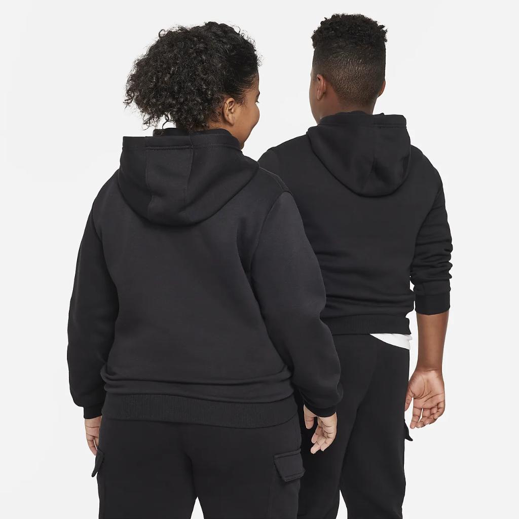 Nike Sportswear Club Fleece Big Kids&#039; Pullover Hoodie (Extended Size) FD3001-010