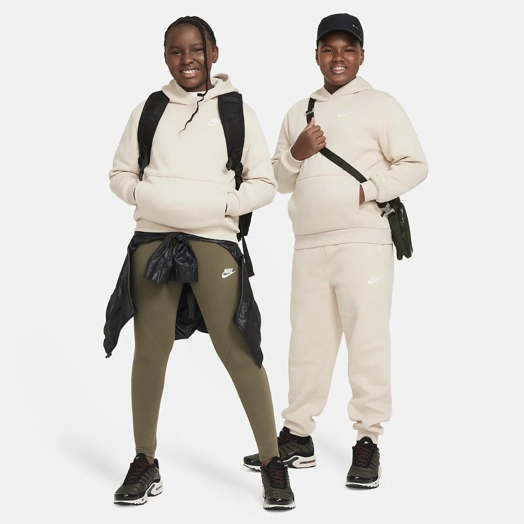 Nike Sportswear Club Fleece Big Kids&#039; Pullover Hoodie (Extended Size) FD3001-126