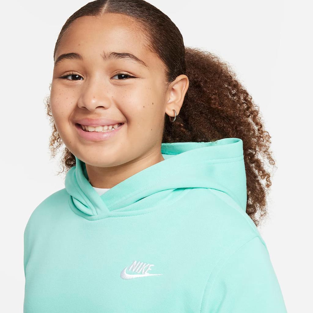 Nike Sportswear Club Fleece Big Kids&#039; Pullover Hoodie (Extended Size) FD3001-349