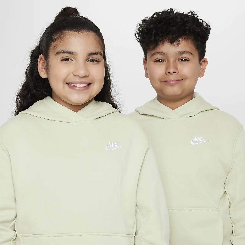Nike Sportswear Club Fleece Big Kids&#039; Pullover Hoodie (Extended Size) FD3001-371