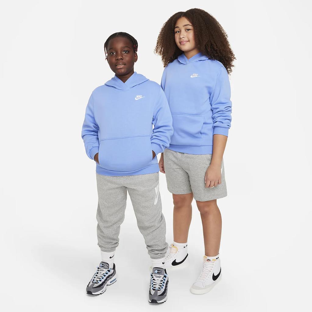 Nike Sportswear Club Fleece Big Kids&#039; Pullover Hoodie (Extended Size) FD3001-450