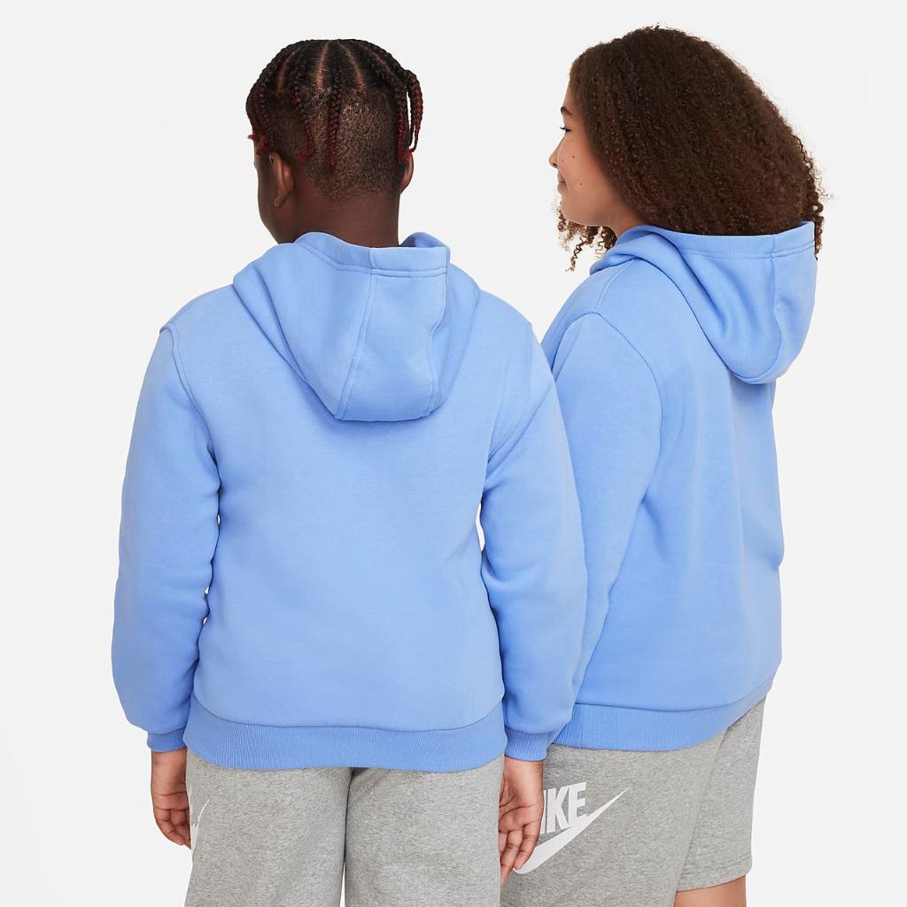 Nike Sportswear Club Fleece Big Kids&#039; Pullover Hoodie (Extended Size) FD3001-450