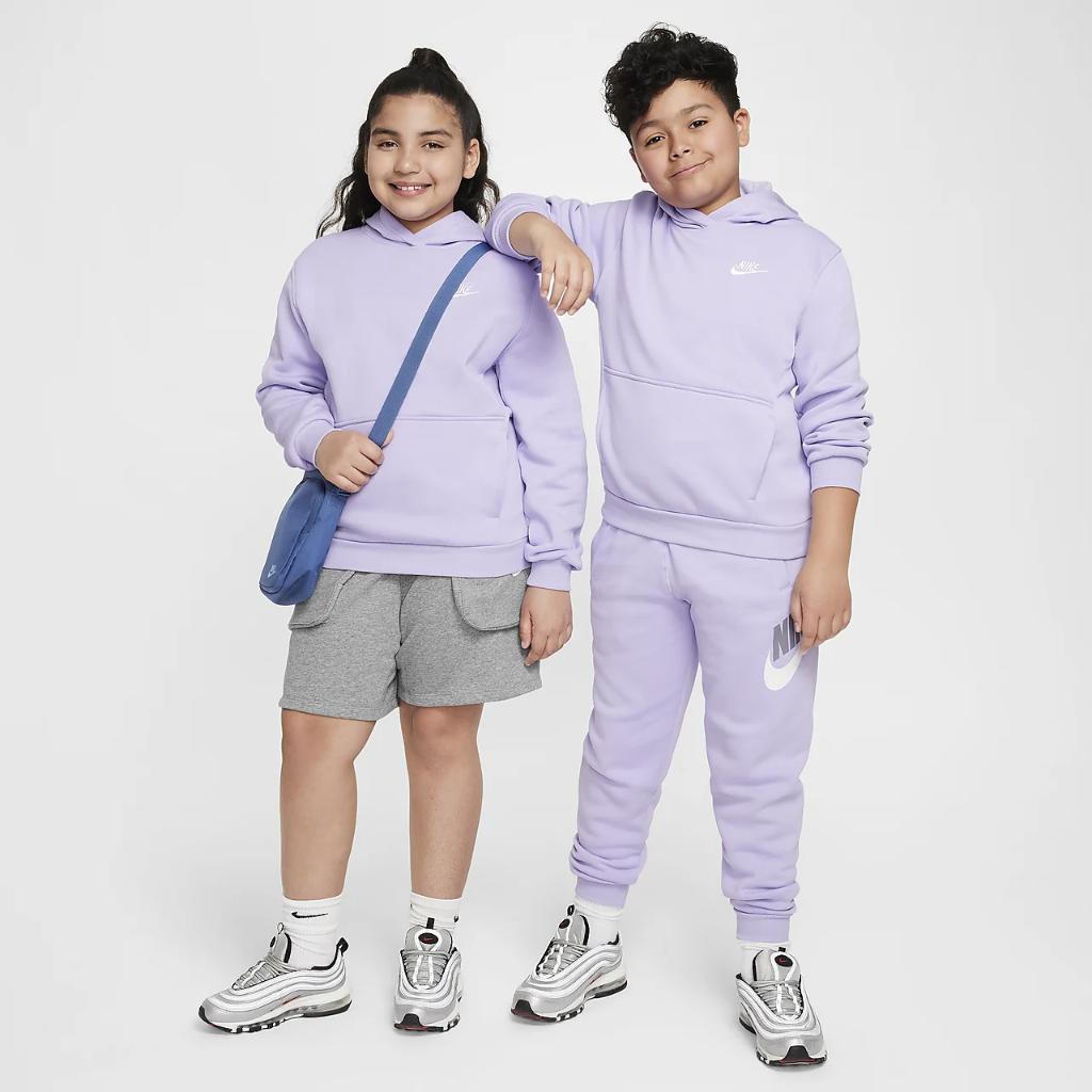 Nike Sportswear Club Fleece Big Kids&#039; Pullover Hoodie (Extended Size) FD3001-515
