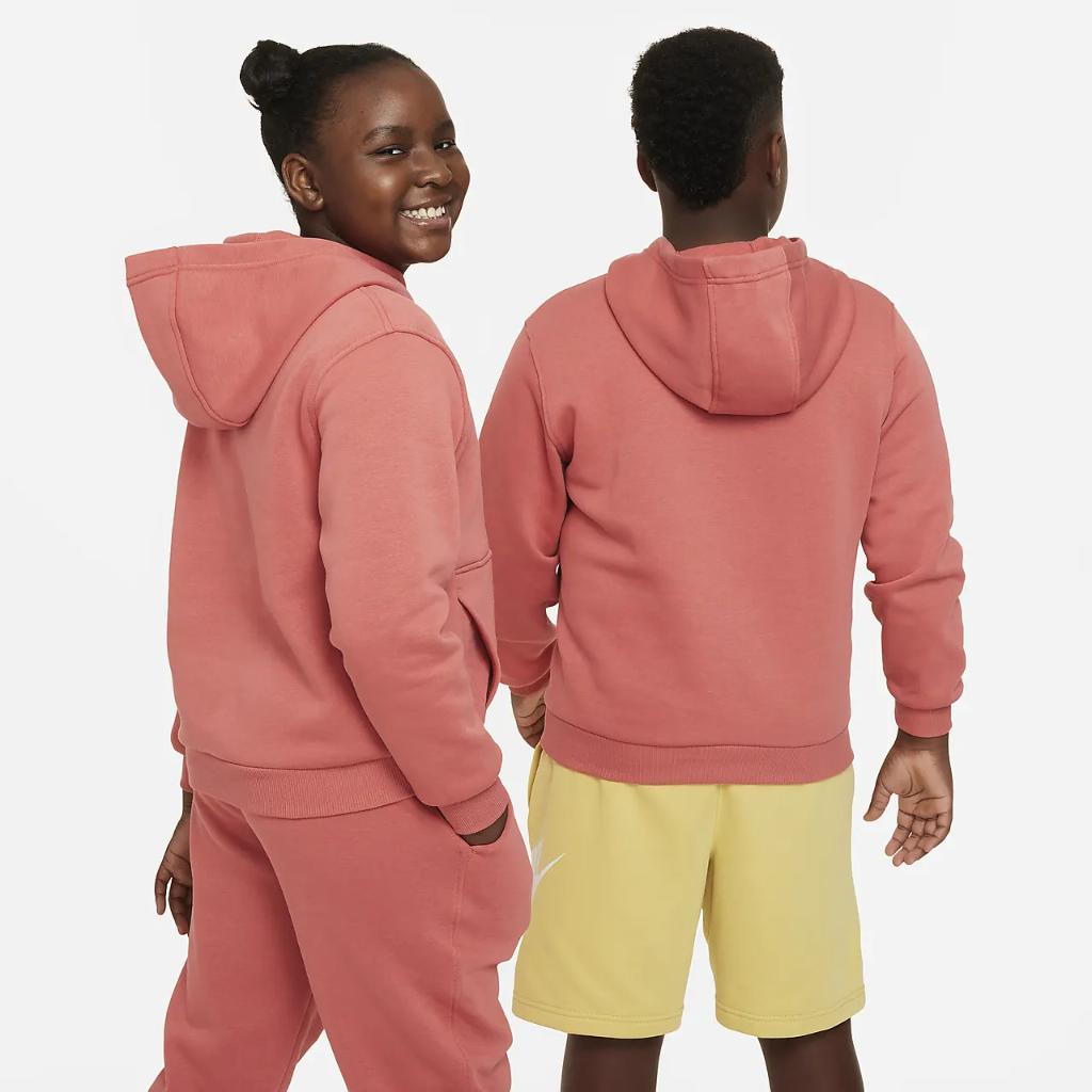 Nike Sportswear Club Fleece Big Kids&#039; Pullover Hoodie (Extended Size) FD3001-655