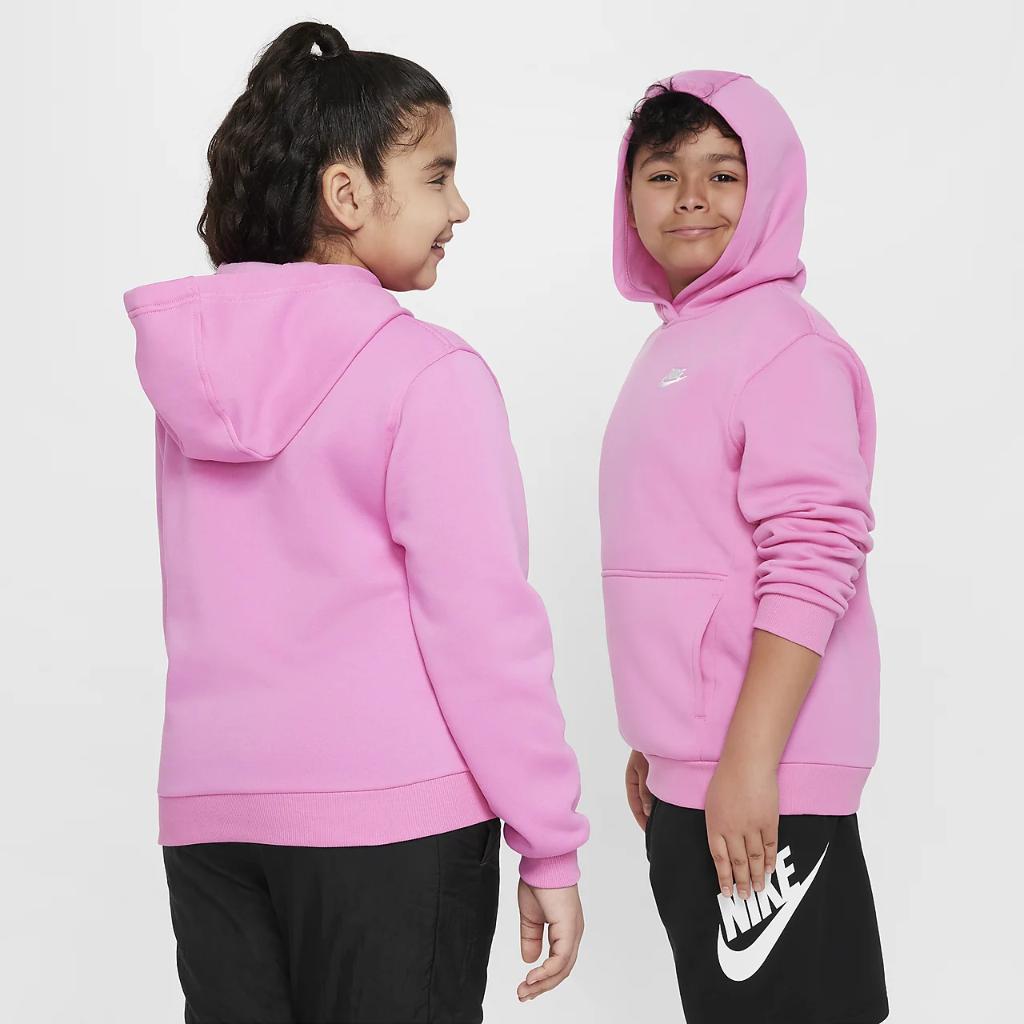 Nike Sportswear Club Fleece Big Kids&#039; Pullover Hoodie (Extended Size) FD3001-675