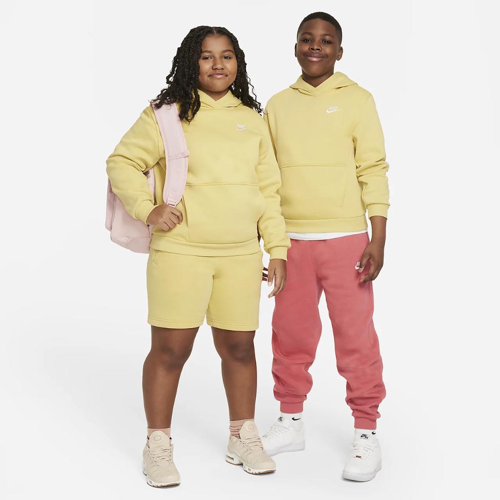 Nike Sportswear Club Fleece Big Kids&#039; Pullover Hoodie (Extended Size) FD3001-700