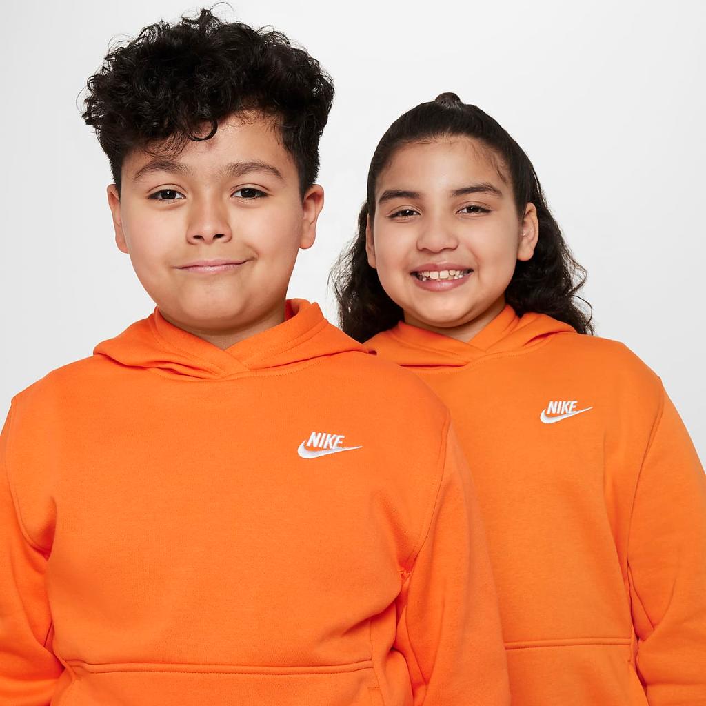 Nike Sportswear Club Fleece Big Kids&#039; Pullover Hoodie (Extended Size) FD3001-819