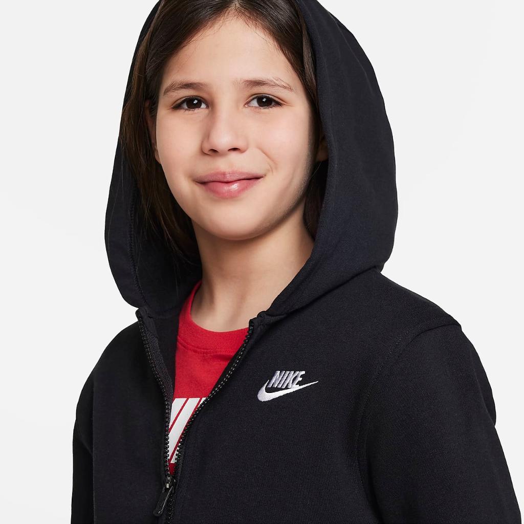 Nike Sportswear Club Fleece Big Kids&#039; Full-Zip Hoodie FD3004-010