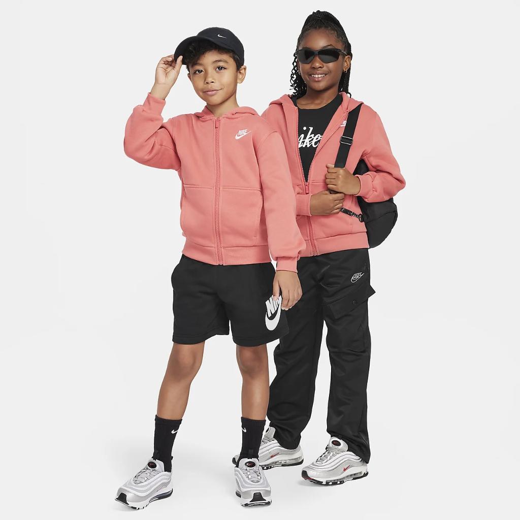 Nike Sportswear Club Fleece Big Kids&#039; Full-Zip Hoodie FD3004-655
