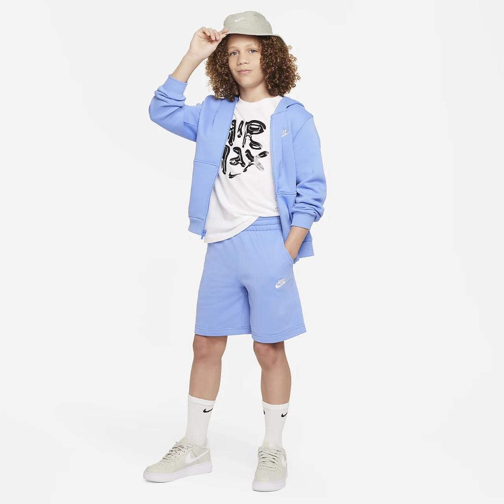 Nike Sportswear Club Fleece Big Kids&#039; French Terry Shorts FD3015-450