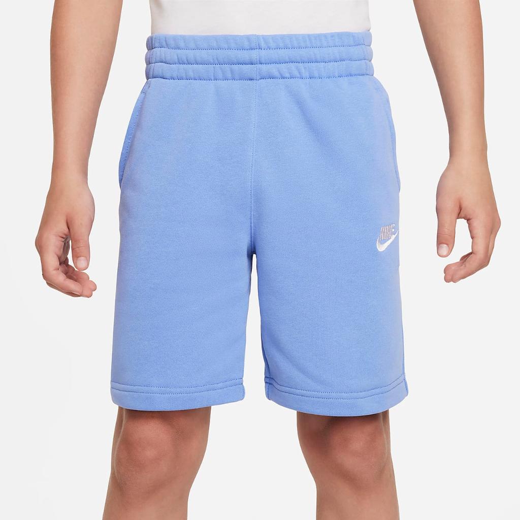 Nike Sportswear Club Fleece Big Kids&#039; French Terry Shorts FD3015-450