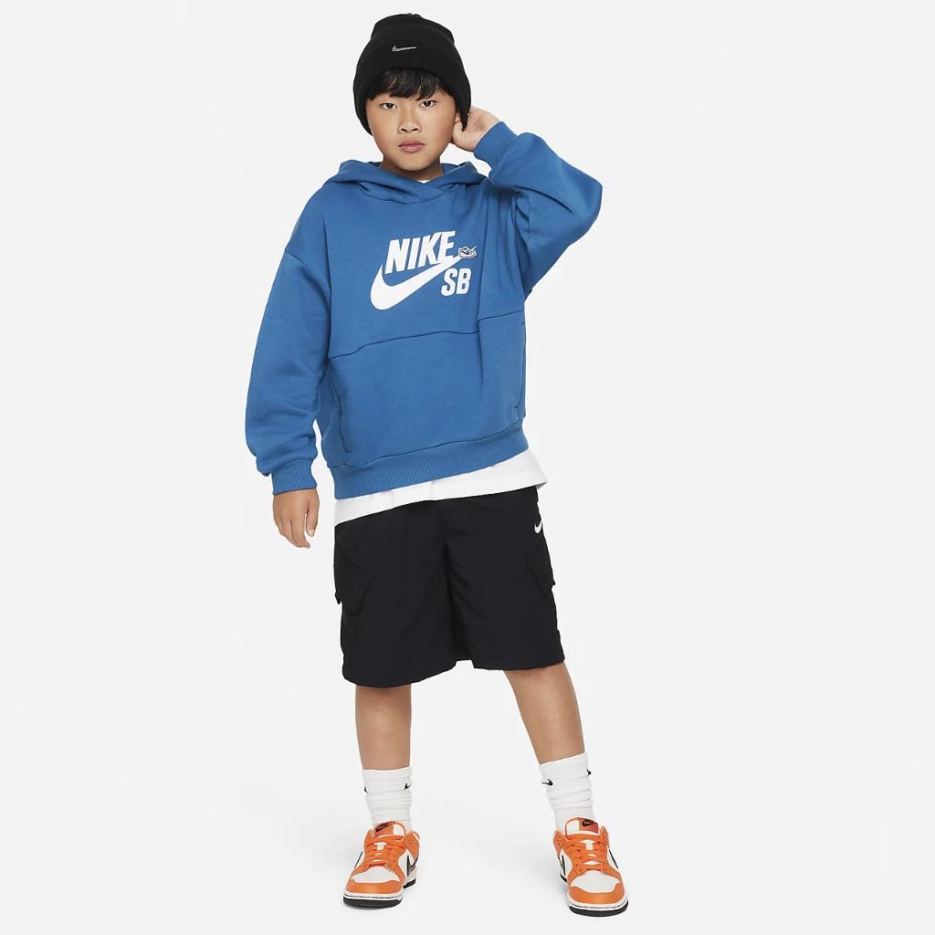 Nike SB Icon Fleece Big Kids&#039; Oversized Pullover Hoodie FD3154-457