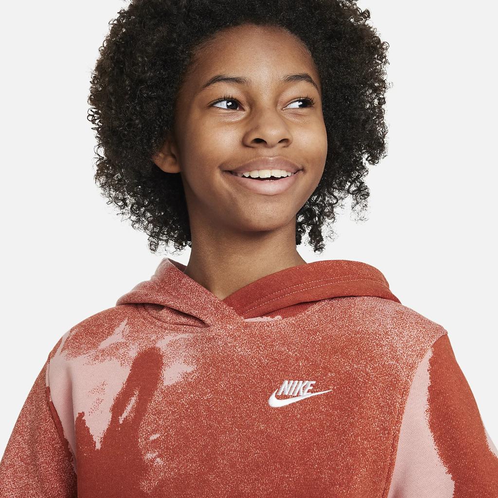 Nike Sportswear Club Fleece Big Kids&#039; Pullover Hoodie FD3174-618