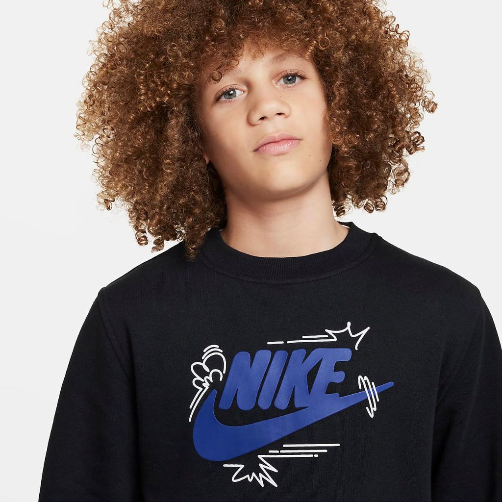 Nike Sportswear Club+ Big Kids&#039; Sweatshirt FD3186-010