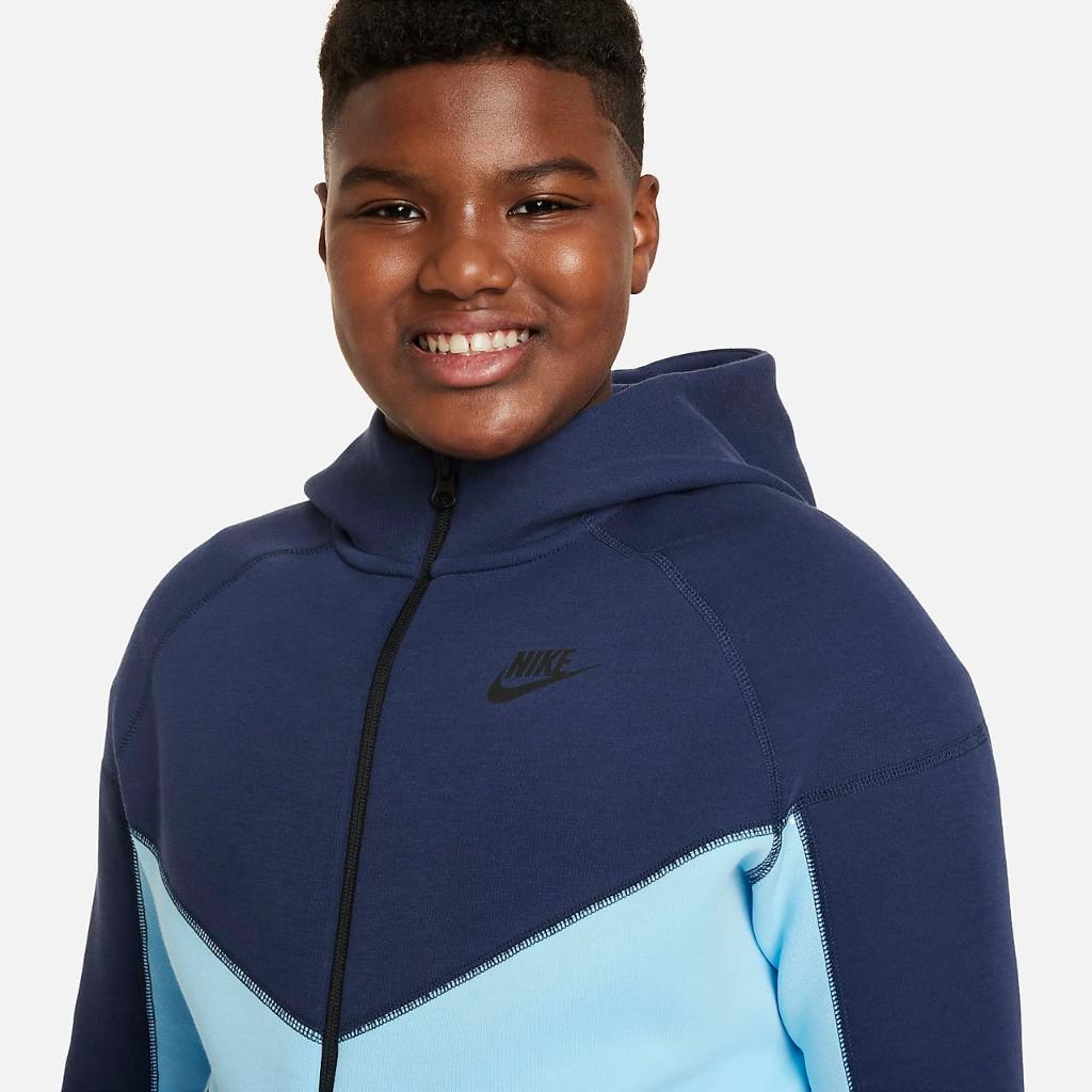 Nike Sportswear Tech Fleece Big Kids&#039; (Boys&#039;) Full-Zip Hoodie (Extended Size) FD3286-410