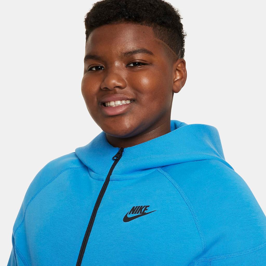 Nike Sportswear Tech Fleece Big Kids&#039; (Boys&#039;) Full-Zip Hoodie (Extended Size) FD3286-435