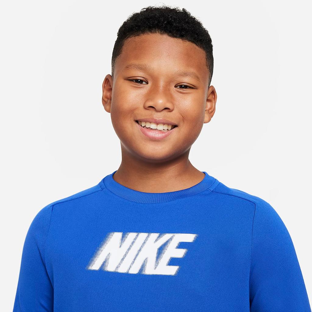 Nike Dri-FIT Multi+ Big Kids&#039; (Boys&#039;) Long-Sleeve Top FD3925-480