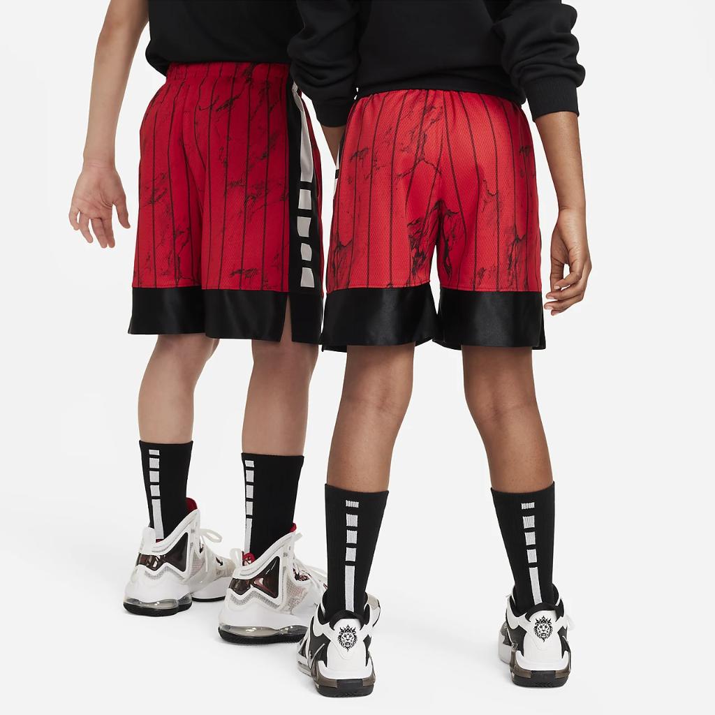 Nike Dri-FIT Elite 23 Big Kids&#039; (Boys&#039;) Printed Basketball Shorts FD4006-657
